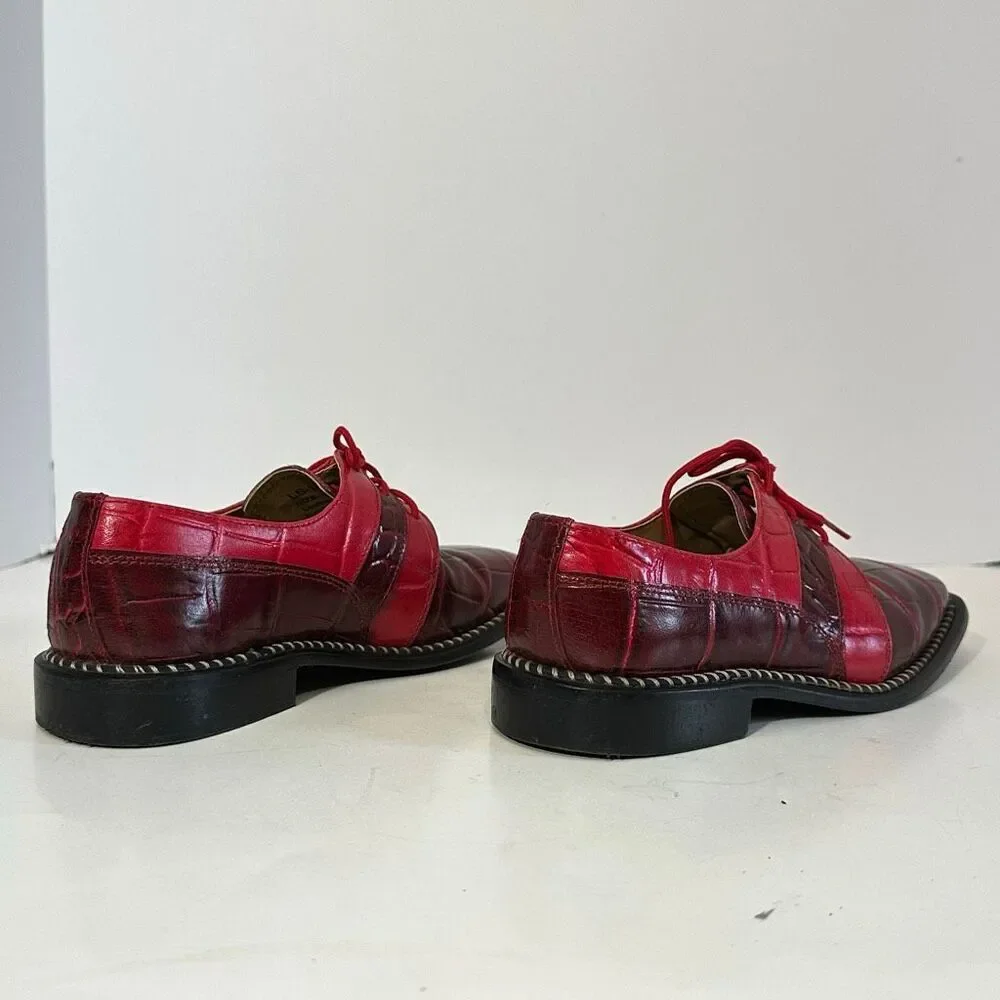 Liberty Zeno Kids Leather Crocodile Print Shoes | Youth Size 4